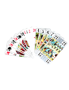 Fully plastified 78-card tarot game set